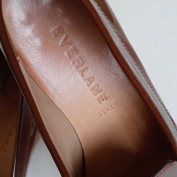Everlane Brown Patent Leather Loafers - Picture 2 of 12